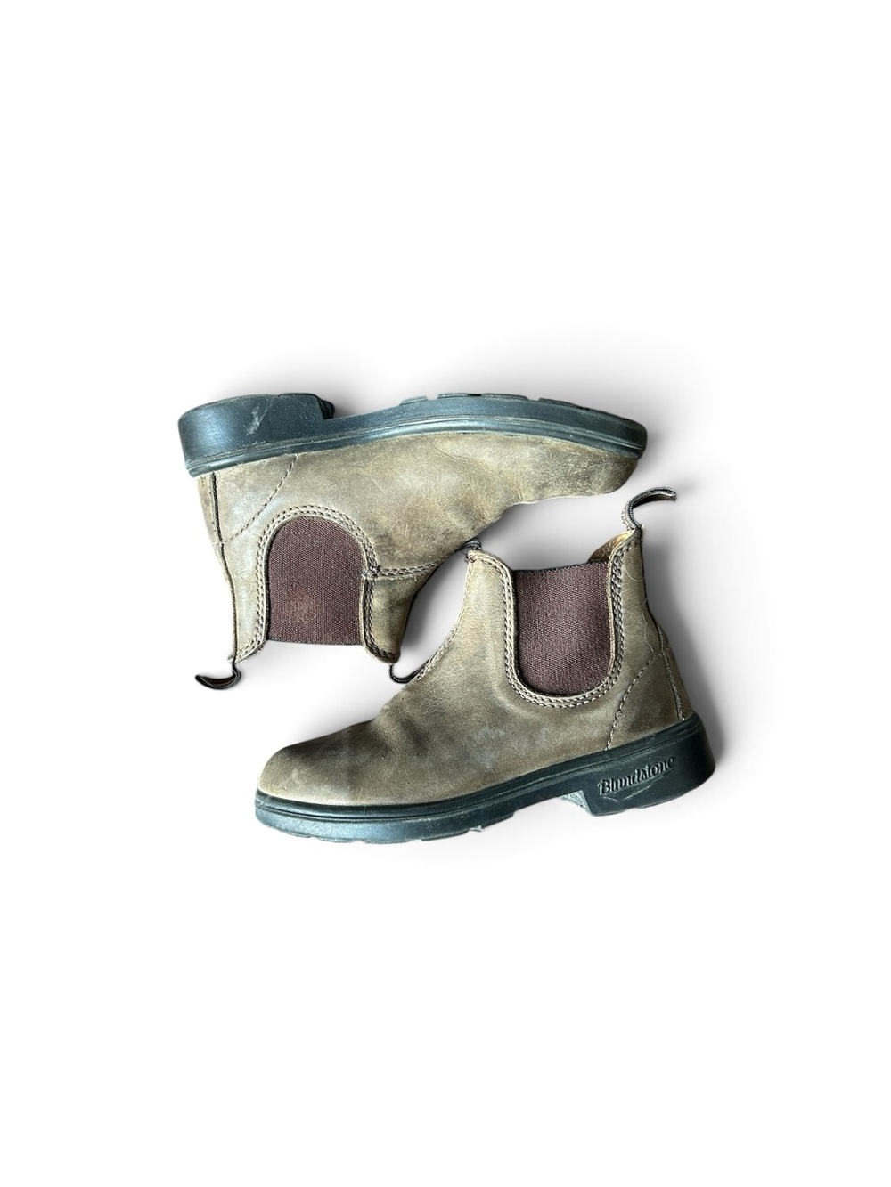 Blundstone Kids Tan and Dark Brown Chelsea Boots